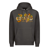Smoke created with a purpose with sunflower and butterfl Premium Hoodie - NancyCooperArtShop