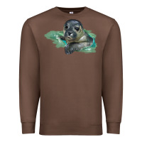 Chestnut Sea Seal Face Illustrations Premium Sweatshirt - LillyAllenDesigns