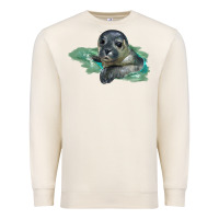 Sandshell Sea Seal Face Illustrations Premium Sweatshirt - LillyAllenDesigns