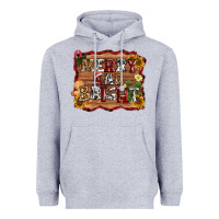 Heather Grey merry and bright Heavyweight Hoodie - AdoDesignShop