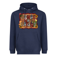 Navy merry and bright Heavyweight Hoodie - AdoDesignShop