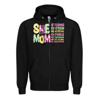 Black she is mom Zipper Hoodie - JahusDesignShop
