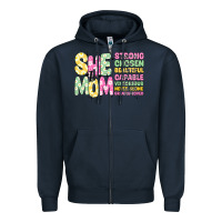 Navy she is mom Zipper Hoodie - JahusDesignShop
