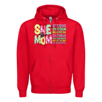 Red she is mom Zipper Hoodie - JahusDesignShop
