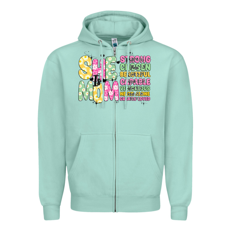 She Is Mom Zipper Hoodie by JahusDesignShop | Teevron