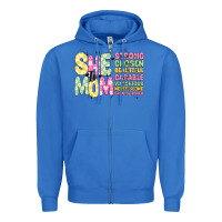 True Royal she is mom Zipper Hoodie - JahusDesignShop