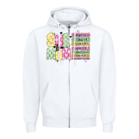 White she is mom Zipper Hoodie - JahusDesignShop