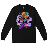 Black special eduation teacher lightning bolt Long Sleeve Tee - Zillion Design Studio