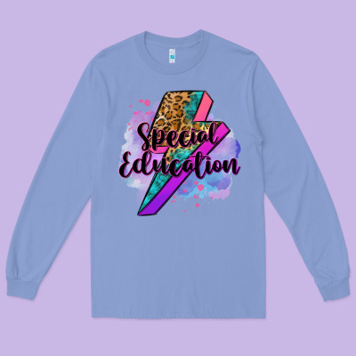 Special Eduation Teacher Lightning Bolt Long Sleeve Tee Designed By Zillion Design Studio