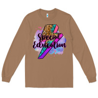 Toasted Coconut special eduation teacher lightning bolt Long Sleeve Tee - Zillion Design Studio