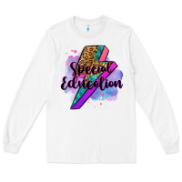 White special eduation teacher lightning bolt Long Sleeve Tee - Zillion Design Studio