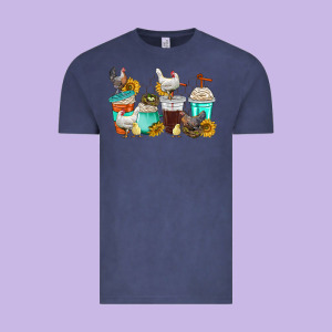 Chicken Coffee Cups Vintage Tee Designed By Texasbilliewilder