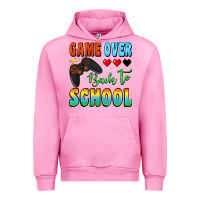 Fuchsia Pink game over back to school Urban Hoodie - BundleAndBundleShop