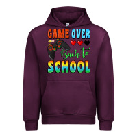 Mauve Wine game over back to school Urban Hoodie - BundleAndBundleShop