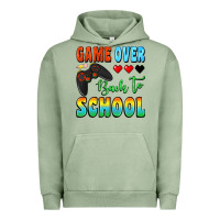 Pigment Oil Green game over back to school Urban Hoodie - BundleAndBundleShop