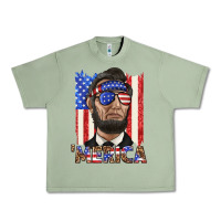 Oil Green merica with lincoln Urban Heavy Tee - texasbilliewilder