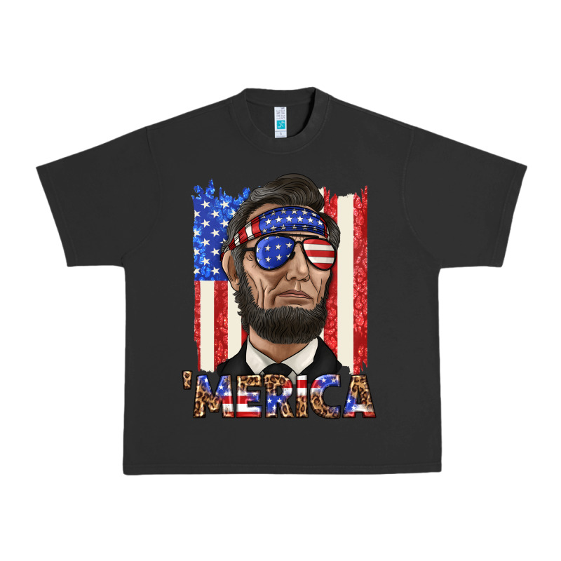 Merica With Lincoln Urban Heavy Tee by texasbilliewilder | Teevron