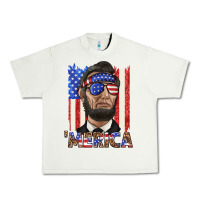 Pistachio merica with lincoln Urban Heavy Tee - texasbilliewilder