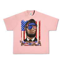 Salmon merica with lincoln Urban Heavy Tee - texasbilliewilder