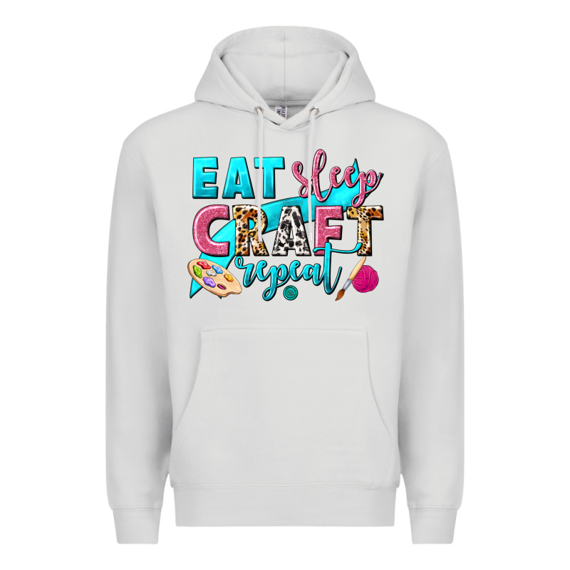 Eat Sleep Craft Repeat Premium Hoodie by NancyCooperArtShop | Teevron