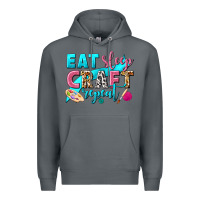 Rock eat sleep craft repeat Premium Hoodie - NancyCooperArtShop