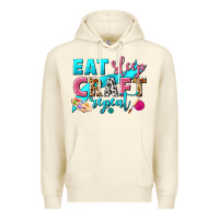 Sandshell eat sleep craft repeat Premium Hoodie - NancyCooperArtShop