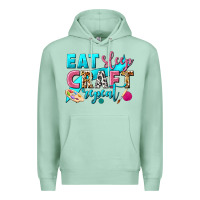 Seafoam eat sleep craft repeat Premium Hoodie - NancyCooperArtShop