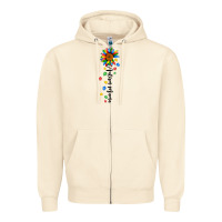 Autism Mama Sunflower Black Zipper Hoodie | Teevron
