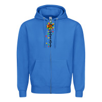 True Royal autism mama sunflower black Zipper Hoodie - JahusDesignShop