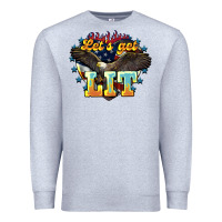 Heather Grey lets get lit america eagle Premium Sweatshirt - NancyCooperArtShop