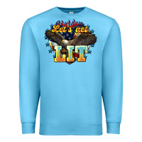 Ocean Blue lets get lit america eagle Premium Sweatshirt - NancyCooperArtShop