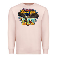 Pale Pink lets get lit america eagle Premium Sweatshirt - NancyCooperArtShop