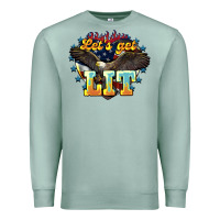 Seafoam lets get lit america eagle Premium Sweatshirt - NancyCooperArtShop