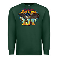 Sports Green lets get lit america eagle Premium Sweatshirt - NancyCooperArtShop