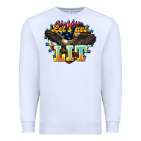 White lets get lit america eagle Premium Sweatshirt - NancyCooperArtShop