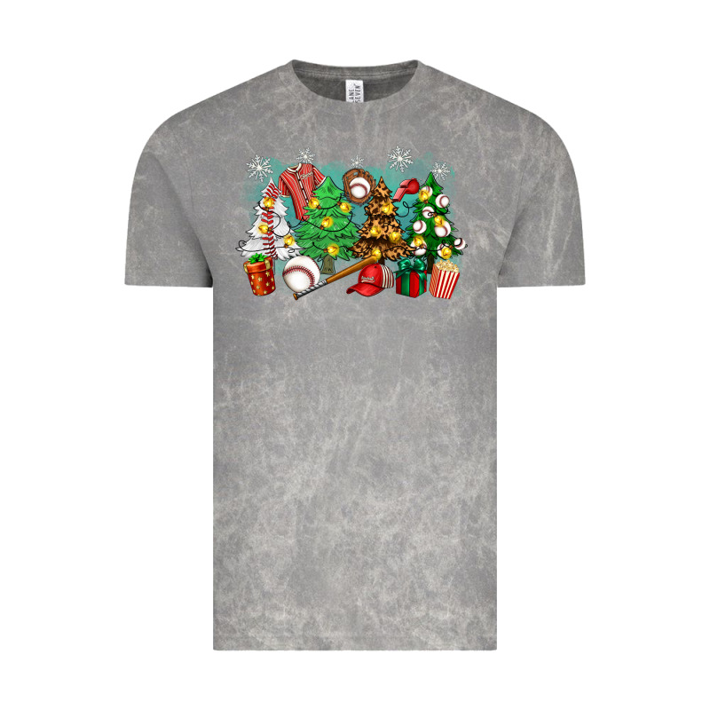 Christmas Trees With Baseball Vintage Tee by Zillion Design Studio | Teevron