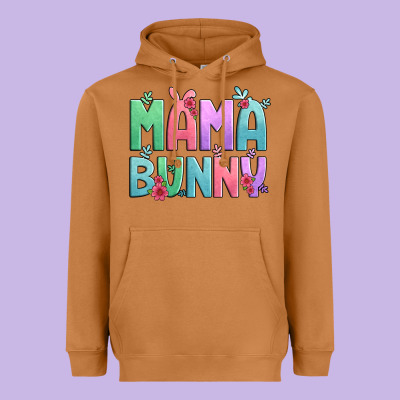 Easter Floral Mama Bunny Heavyweight Hoodie Designed By Artiststas