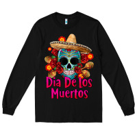 Black dia de los muertos Long Sleeve Tee - CTS Tumbler Store