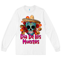 White dia de los muertos Long Sleeve Tee - CTS Tumbler Store