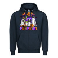 Navy pet all the pupkins Zipper Hoodie - AdoDesignShop