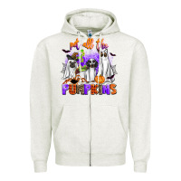 Oatmeal Heather pet all the pupkins Zipper Hoodie - AdoDesignShop