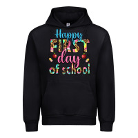 Black happy first day of school Urban Hoodie - BundleAndBundleShop