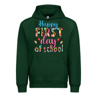 Forest Green happy first day of school Urban Hoodie - BundleAndBundleShop