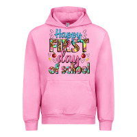 Fuchsia Pink happy first day of school Urban Hoodie - BundleAndBundleShop
