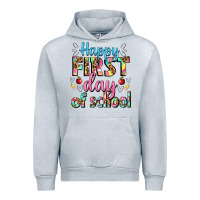Heather Grey happy first day of school Urban Hoodie - BundleAndBundleShop