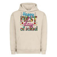 Pigment French Oak happy first day of school Urban Hoodie - BundleAndBundleShop