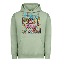 Pigment Oil Green happy first day of school Urban Hoodie - BundleAndBundleShop