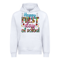 White happy first day of school Urban Hoodie - BundleAndBundleShop