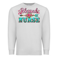 Dove Grey western blessed nurse pink floral arrow Premium Sweatshirt - BarkalooDesign