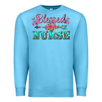 Ocean Blue western blessed nurse pink floral arrow Premium Sweatshirt - BarkalooDesign